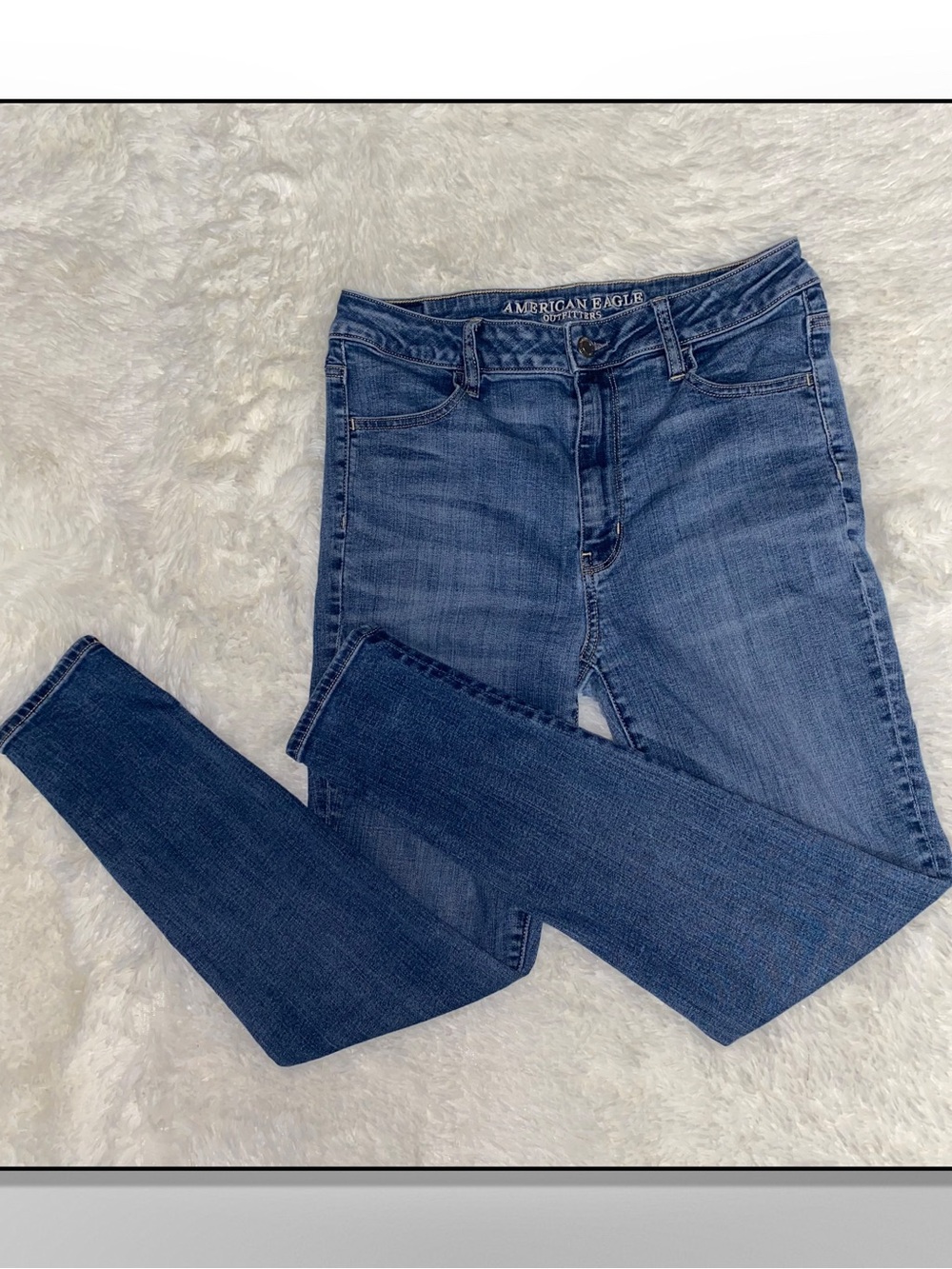 American Eagle Outfitters Women’s Classic Blue Skinny Jeans, Size 8 Short
